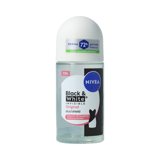 Nivea Deodorant roller invisible black & white clear 50.00 Milliliter