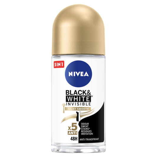 Nivea Deodorant black & white smooth roller 50 Milliliter
