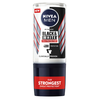 Nivea Men deodorant roller black & white max protection  50.00 Milliliter