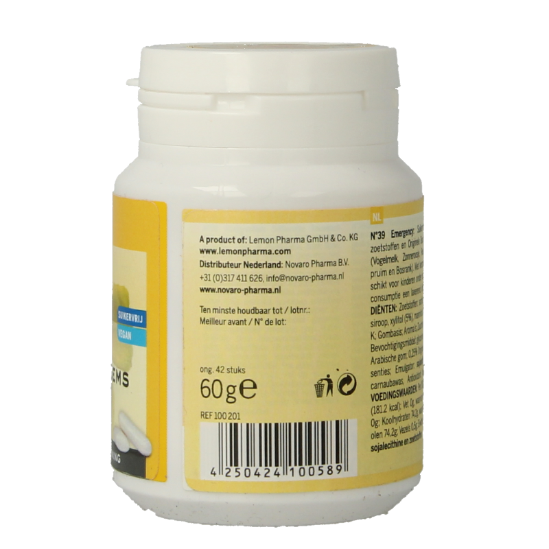 Bach Bloesem Bach Bloesem kauwgom nr. 39 rust en ontspanning  40 Stuks