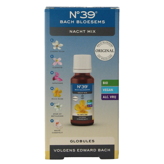 Bach Bloesem Globule parels nr. 39 nacht bio  20.00 Gram