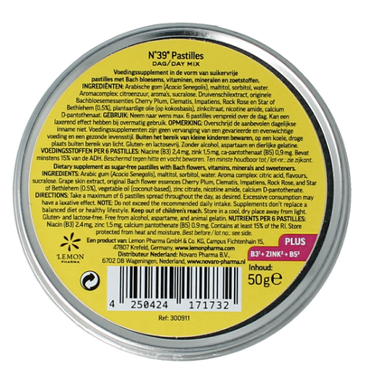 Lemonpharma Bach Pastille vegan noodgeval nr. 39 bio 50.00 Gram