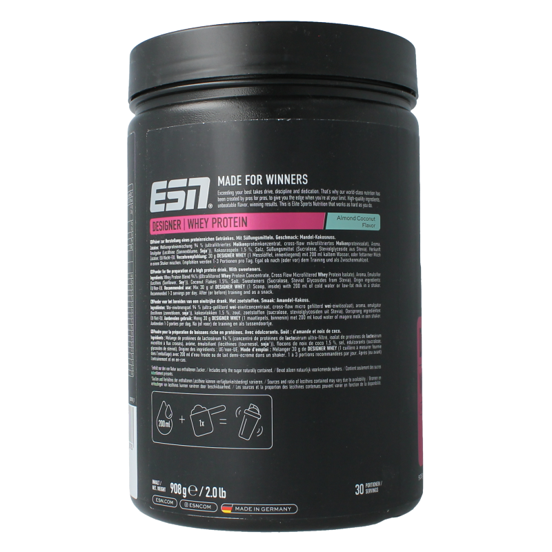 ESN Designer whey almond coconut 908 Gram