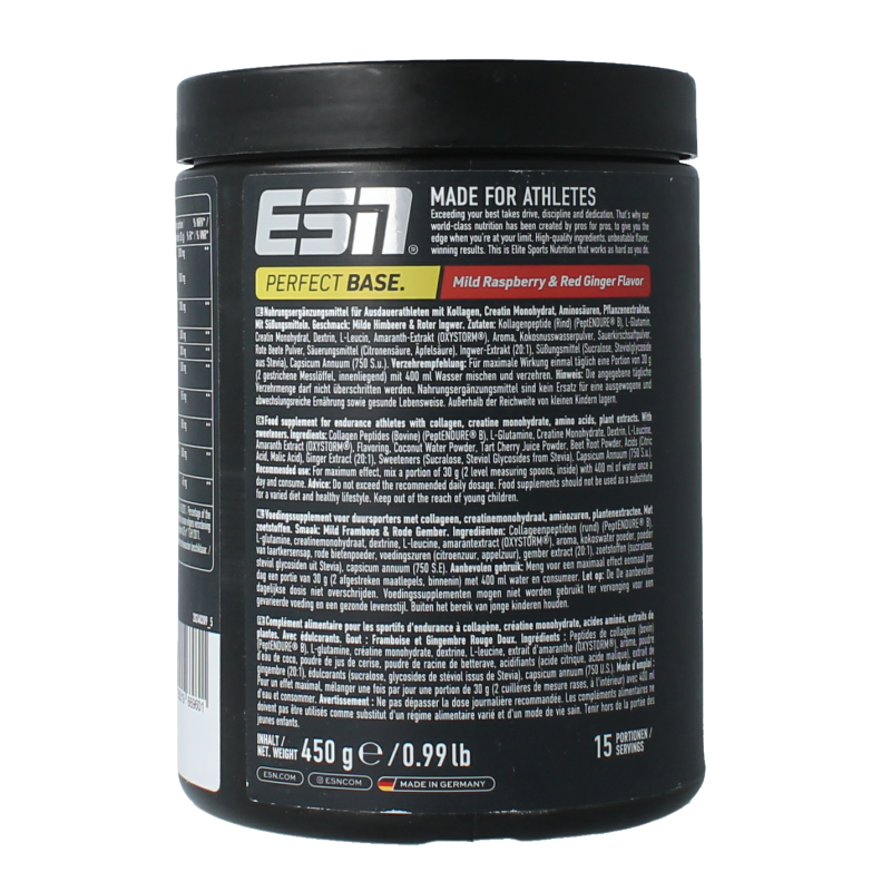 ESN Perfect base mild raspberry red ginger 450 Gram