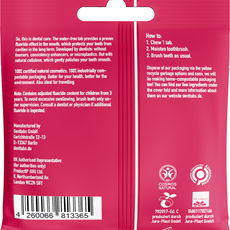 Denttabs Tandpasta tabletten aardbei met fluor vegan 125.00 Stuks