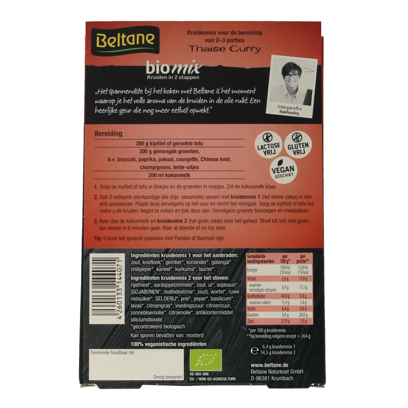 Beltane Thai curry mix bio 20.9 Gram