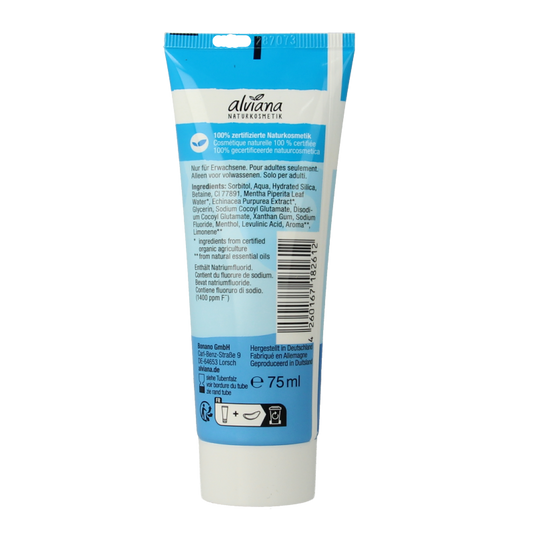 Alviana Tandpasta met munt  75 Milliliter