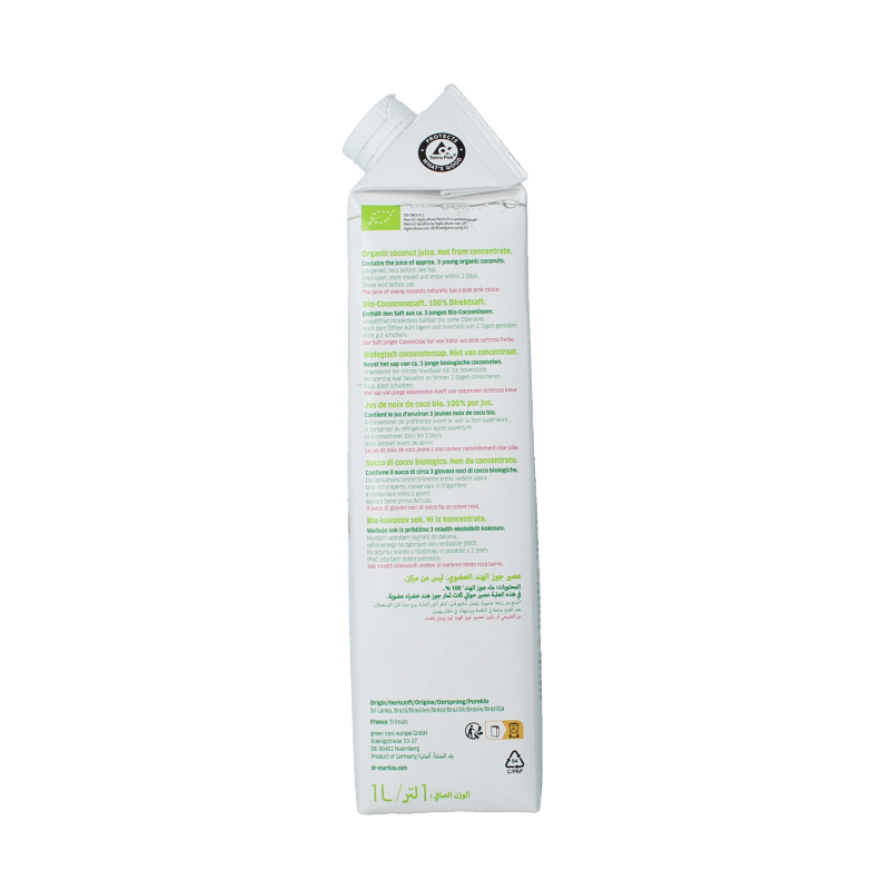Dr. Antonio Martins Cocojuice bio 1 Liter