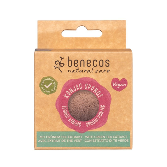 Benecos natural beauty Natural konjac sponge - green tea 1 Stuks