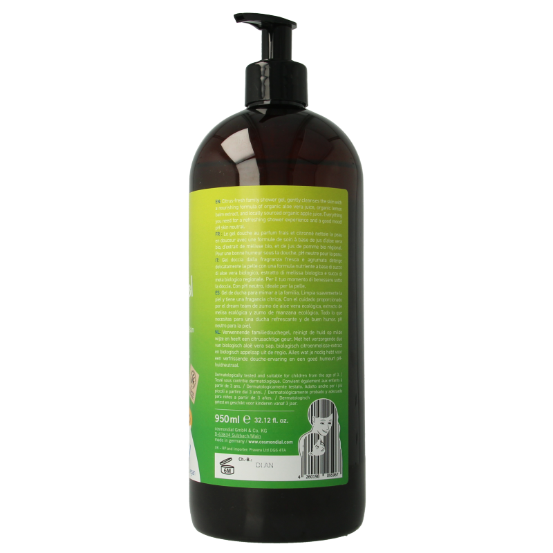 Benecos natural beauty Natural showergel family size wellness moment 950 Milliliter