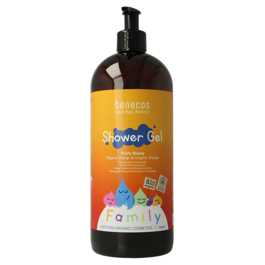 Benecos natural beauty Natural showergel family size fruity beauty 950 Milliliter
