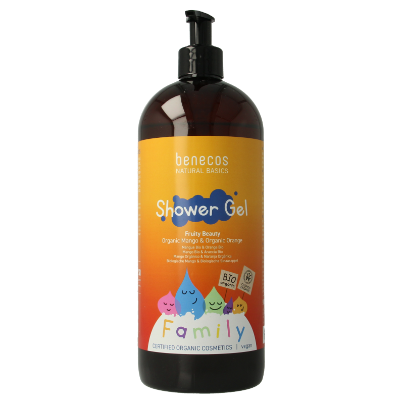 Benecos natural beauty Natural shower gel family size fruity beauty 950 Milliliter