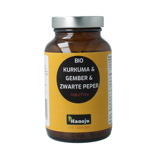 Hanoju Kurkuma + gember + piperine 500mg 150 Tabletten