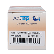 AcuTop KJ-T dry needle naald 0.30 x 50mm 100 Stuks