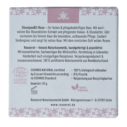 Rosenrot Solid shampoo rose 55.00 Gram