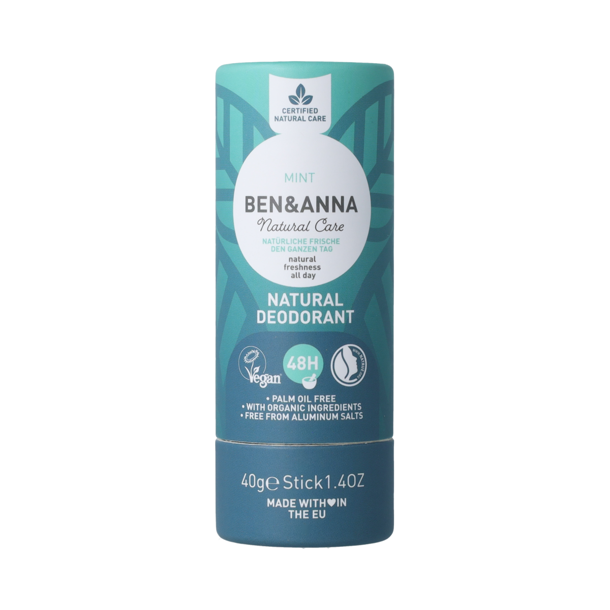 Ben & Anna Deodorant mint papertube 40.00 Gram