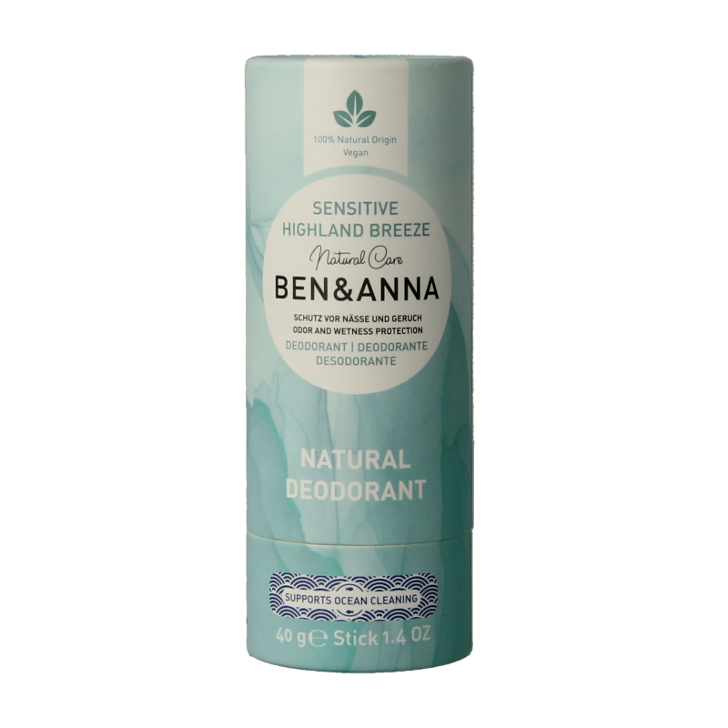 Ben & Anna Deodorant highland breeze sensitive papertube 40 Gram