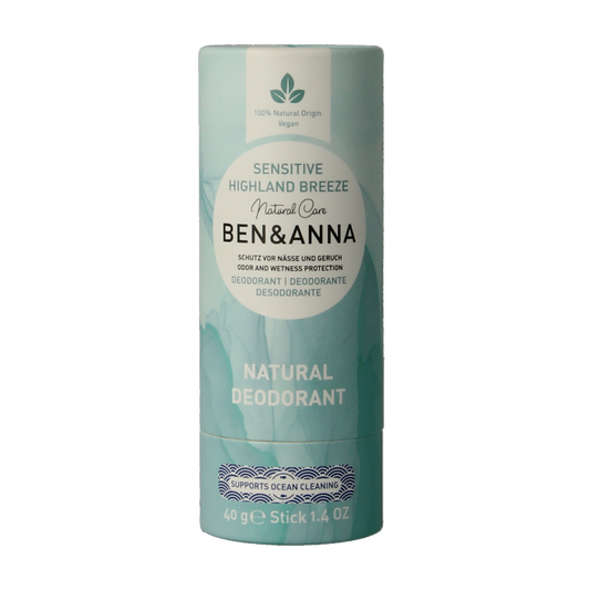 Ben & Anna Deodorant highland breeze sensitive papertube 40 Gram