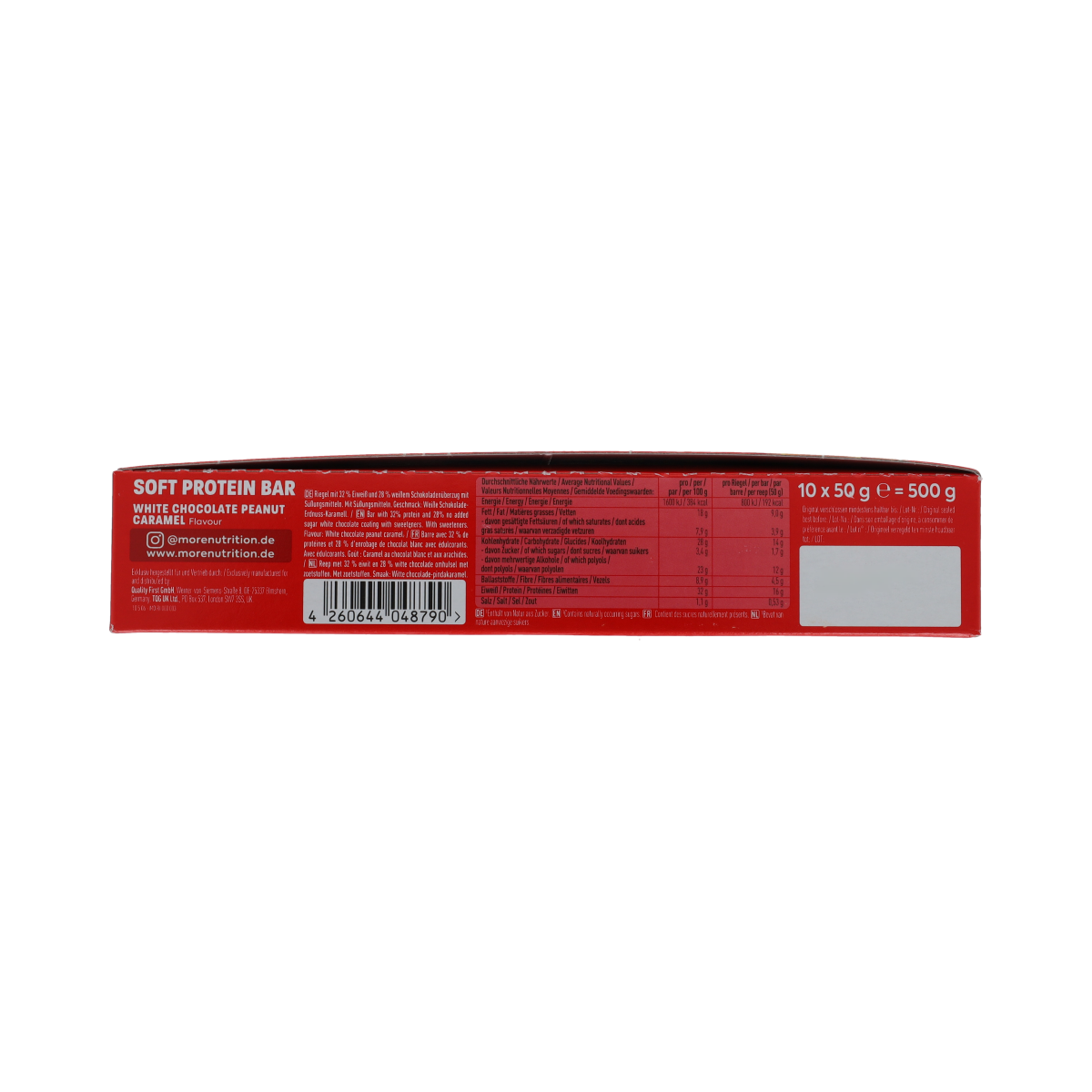 More Nutrition Bar white chocolate peanut caramel  10.00 Stuks