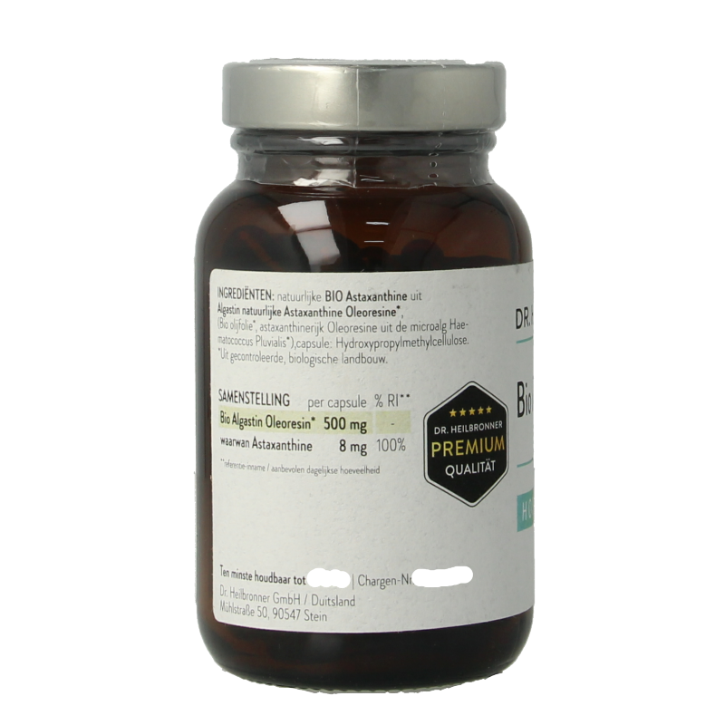 Dr Heilbronner  Astaxanthine 8mg hoge dosis vegan bio 90 Capsules