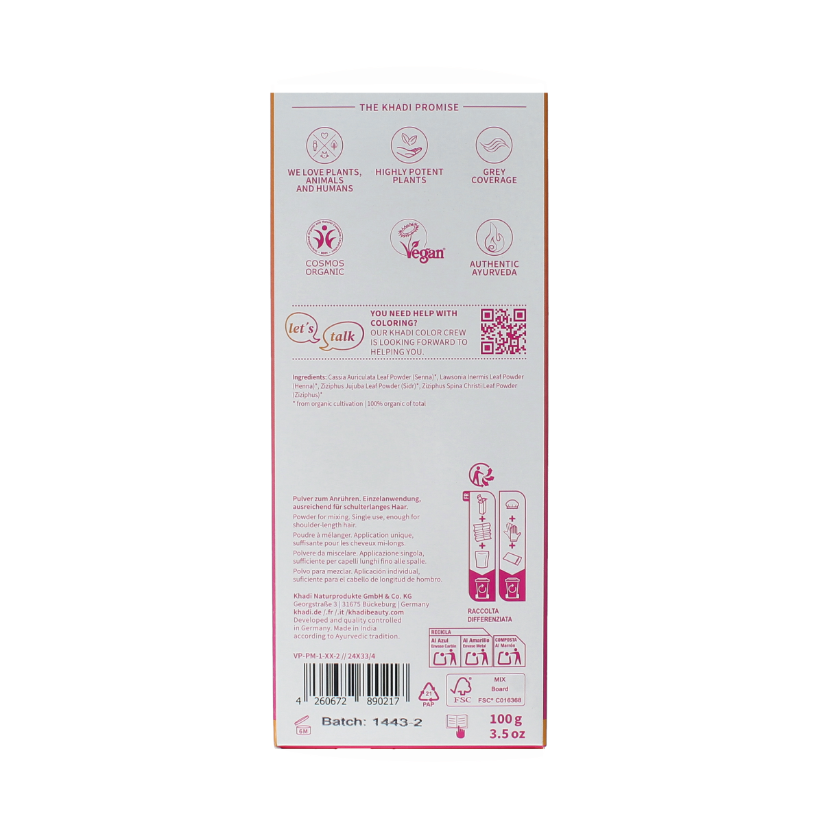 Khadi Color prep 2x50g 100.00 Gram