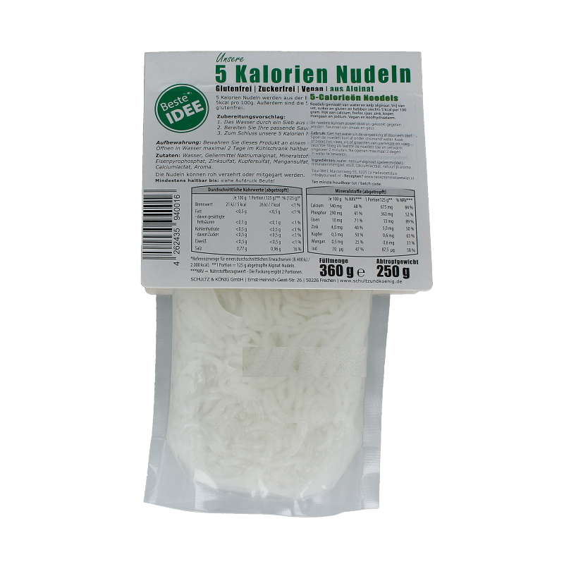 Your Well 5 Calorieen noedels kelp 360 Gram