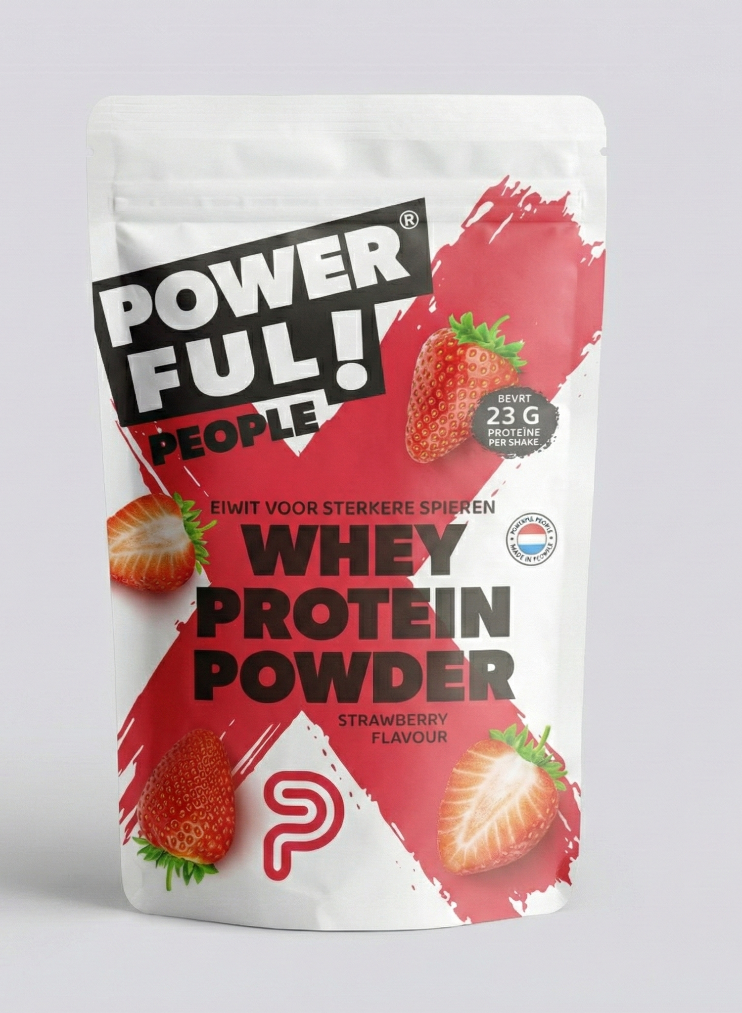 Powerful People  Proteïnepoeder Aardbei 330.00 Gram