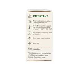Testjezelf.nu Multicheck glucose strips 25 Stuks