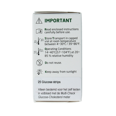 Testjezelf Multicheck glucose teststrips 25.00 Stuks