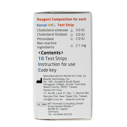 Testjezelf.nu Multicheck cholesterol teststrips 10.00 Stuks