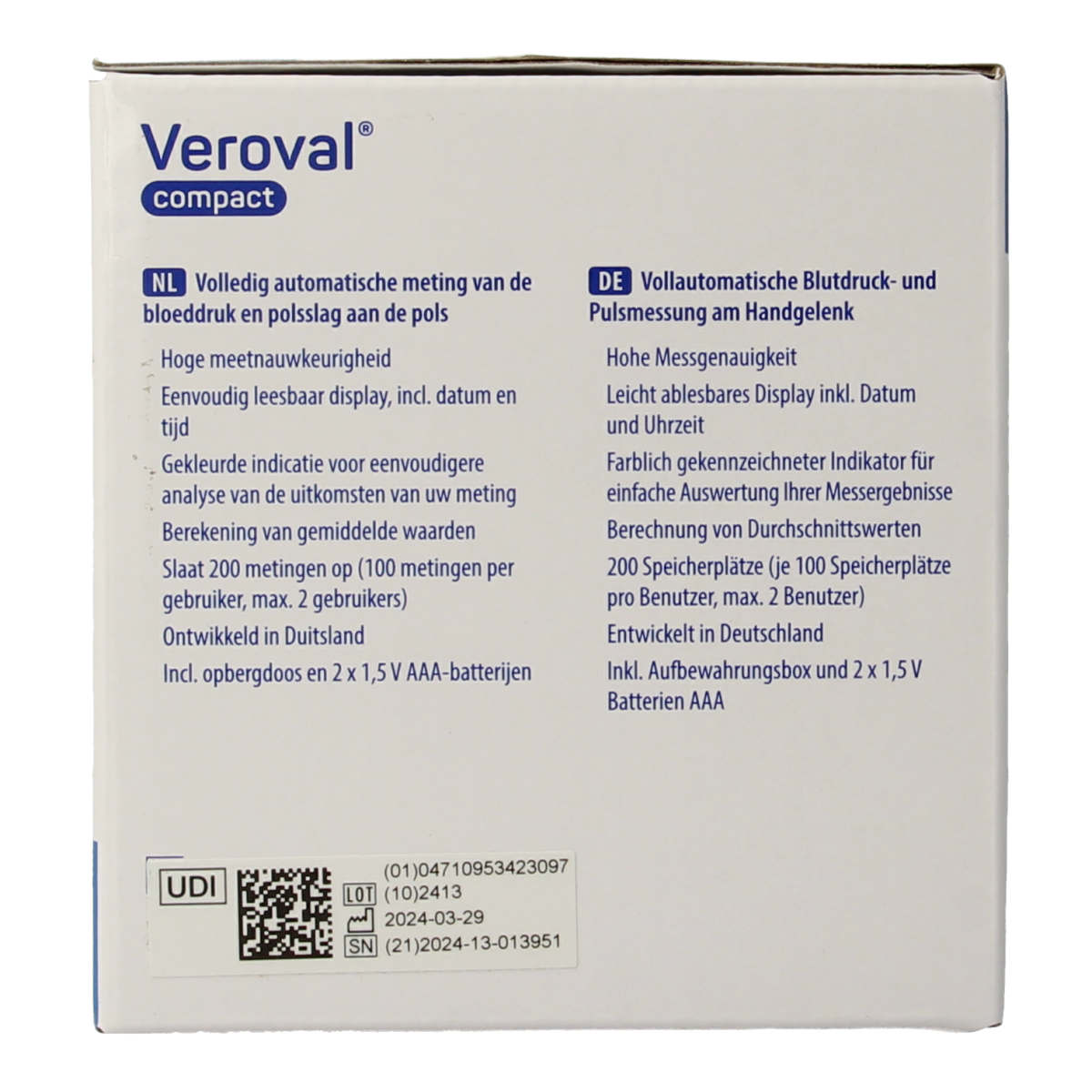 Veroval Compact BPW22 LG2 P1 1.00 Stuks