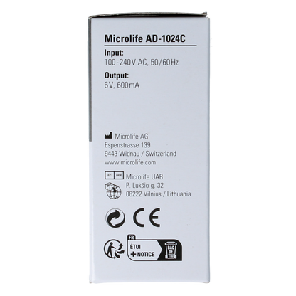 Microlife MIC Z977013-0-adapter AD-1024C 1.00 Stuks