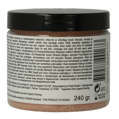 Joik Organics Pink grapefruit sea salt scrub vegan 240 Gram