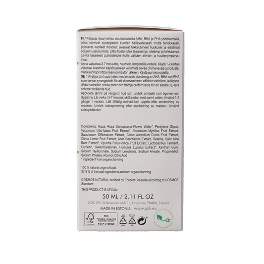 Joik Organics Re-boost glow peeling mask resurfacing 50.00 Milliliter