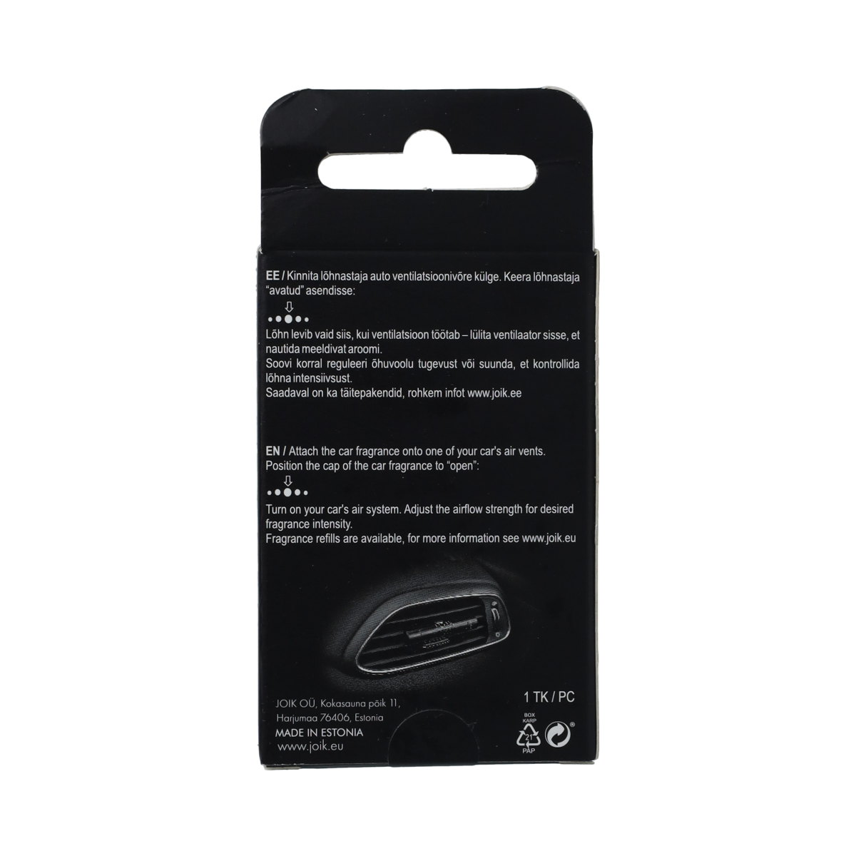 Joik Organics Joik - Car Fragrance Forever Fresh - 1pcs 1.00 Stuks