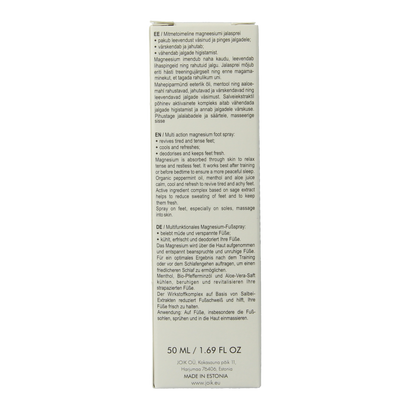 Joik Organics Organic foot spray magnesium 50.00 Milliliter