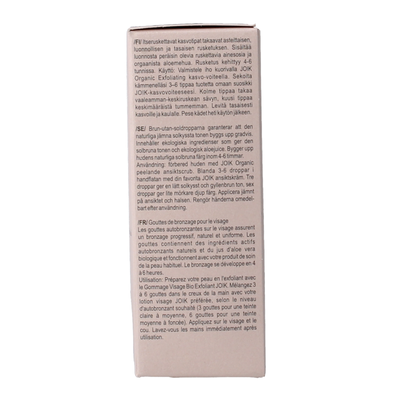 Joik Organics Sunless tan facial drops 30 Milliliter