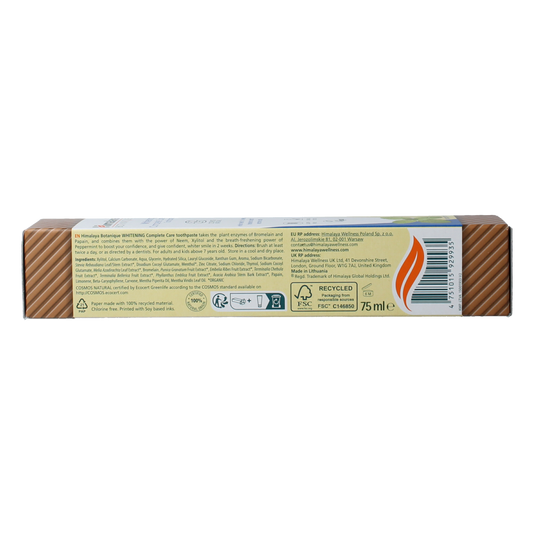 Himalaya Botanique tandpasta complete care whitening 75.00 Gram