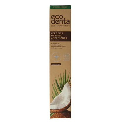 Ecodenta Tandpasta organic anti tandplak 75.00 Milliliter