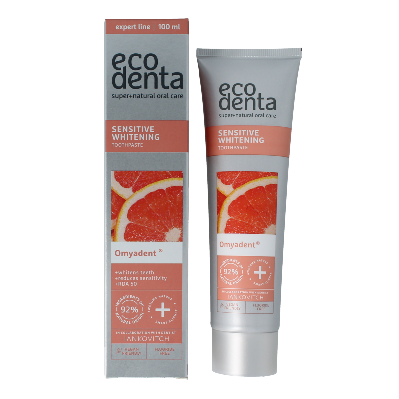 Ecodenta Tandpasta sensitive whitening expert line 100 Milliliter