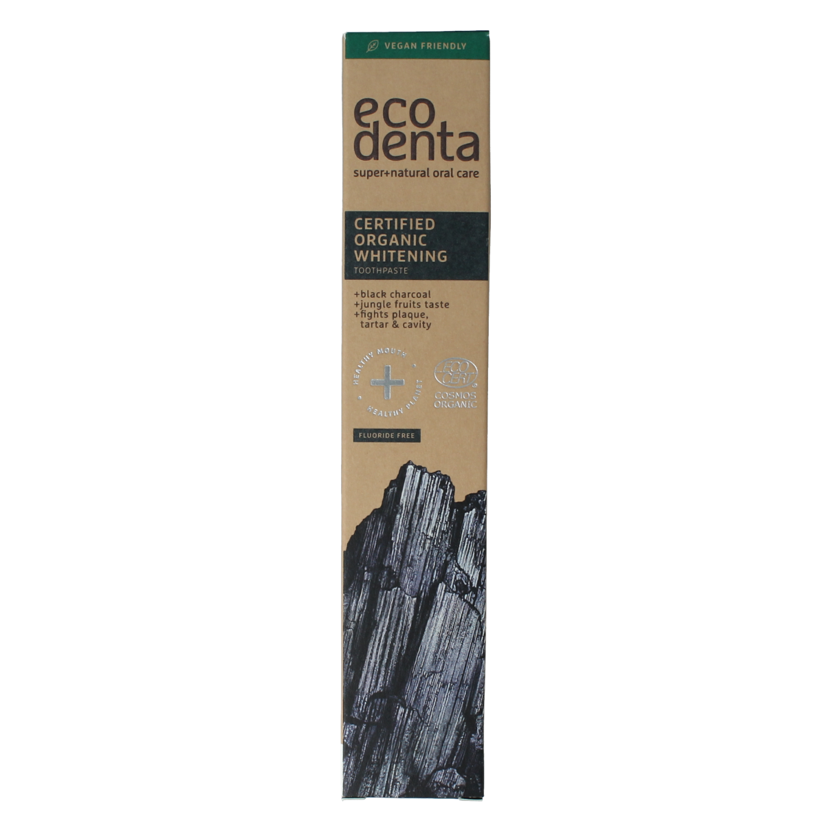 Ecodenta Tandpasta whitening houtskool bio 75.00 Milliliter