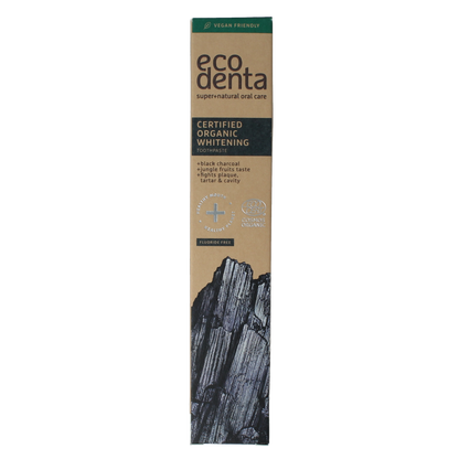 Ecodenta Tandpasta whitening houtskool bio 75.00 Milliliter