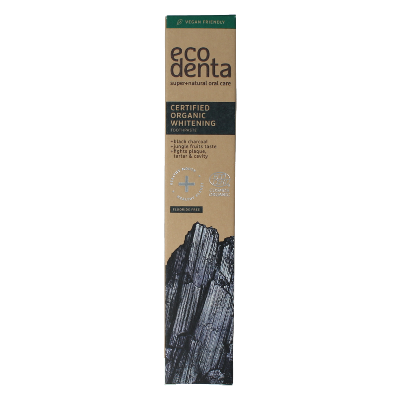 Ecodenta Tandpasta whitening houtskool bio 75 Milliliter