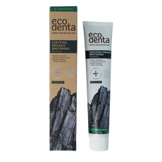 Ecodenta Tandpasta whitening houtskool bio 75 Milliliter