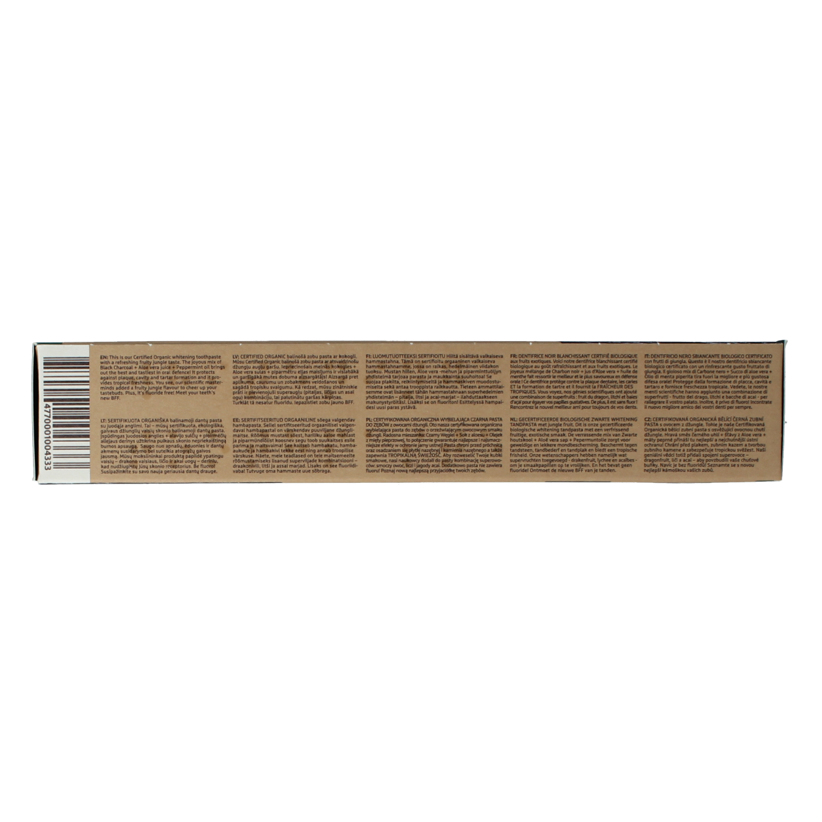 Ecodenta Tandpasta whitening houtskool bio 75.00 Milliliter