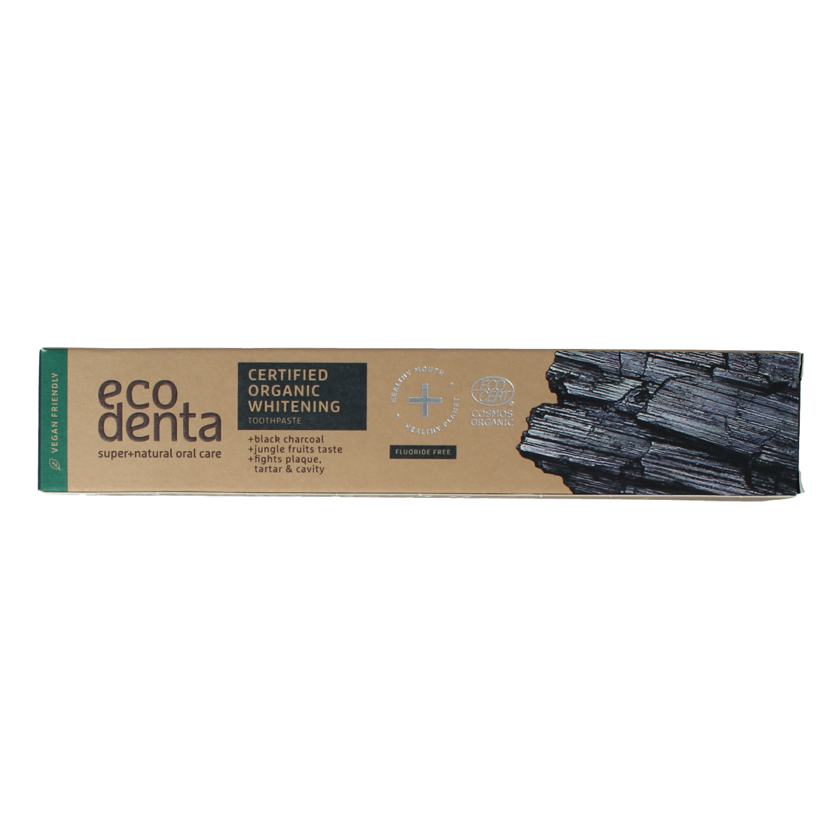 Ecodenta Tandpasta whitening houtskool bio 75.00 Milliliter