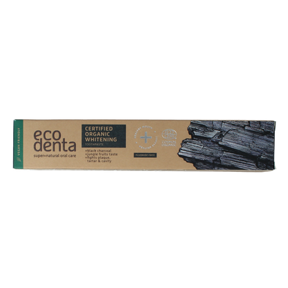 Ecodenta Tandpasta whitening houtskool bio 75.00 Milliliter