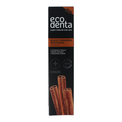 Ecodenta Tandpasta whitening kaneel black line 100 Milliliter