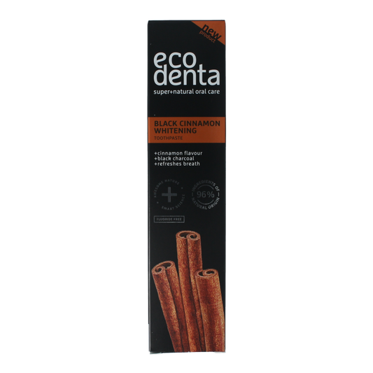 Ecodenta Tandpasta whitening kaneel black line 100 Milliliter