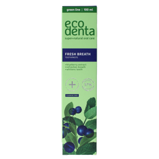 Ecodenta Tandpasta fresh breath bosbessenextr green line 100 Milliliter